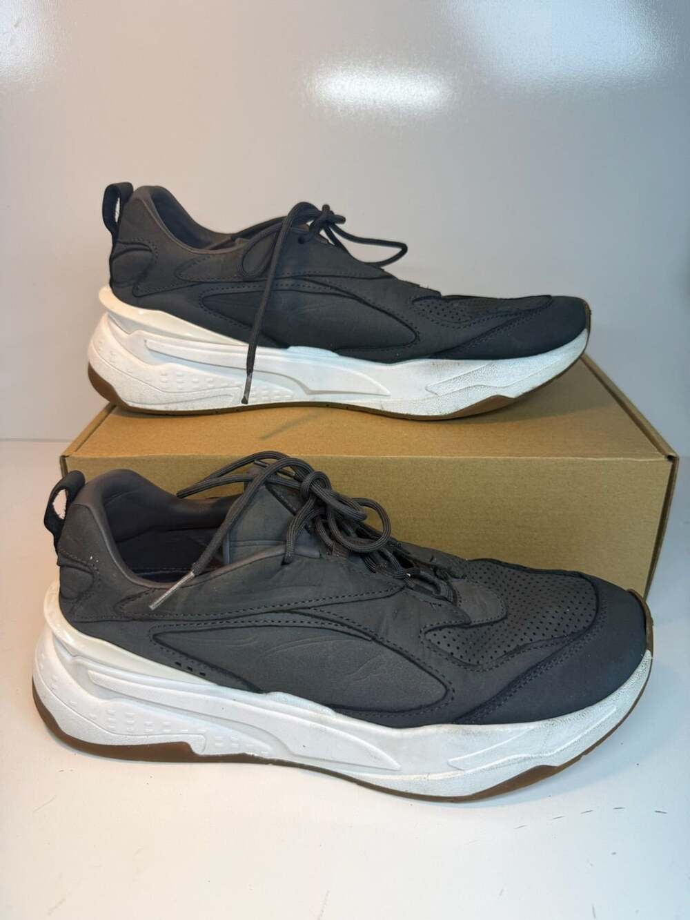Puma RS-Fast Black Gum Sole Sneakers